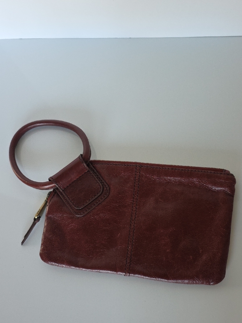 HOBO 100% Geniune Leather Burgundy Wristlet/ Clutch/ Wallet with Strap